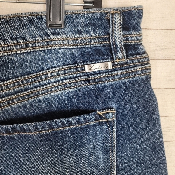 KANCAN FOR MAURICES BUTTON FRONT CUT OFF DISTRESSED JEAN SHORTS, SZ 30 - Picture 8 of 9